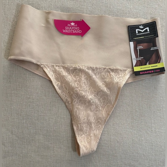 Maidenform Tame Your Tummy Lace Thong Women's Shapewear Underwear NWT - Picture 4 of 9